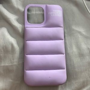 Purple IPhone 13 pro max Urban Sophistication Puffer Case